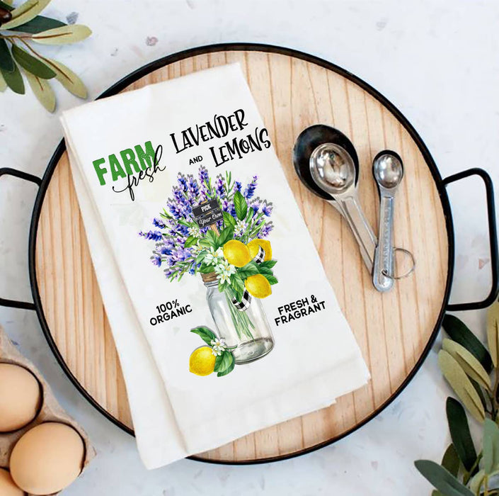 Country Lavender and Lemons Flour Sack Tea Towel