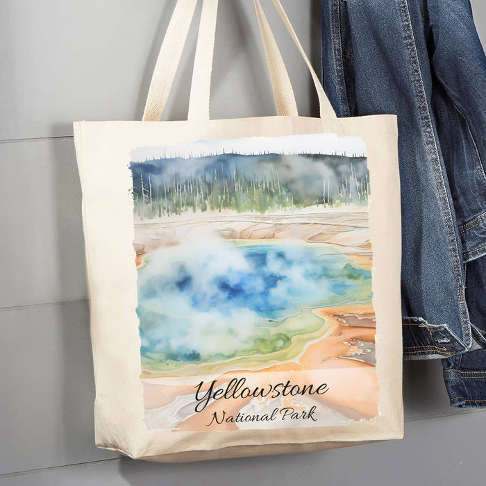Yellowstone National Park Wyoming 12 oz Canvas Tote Bag