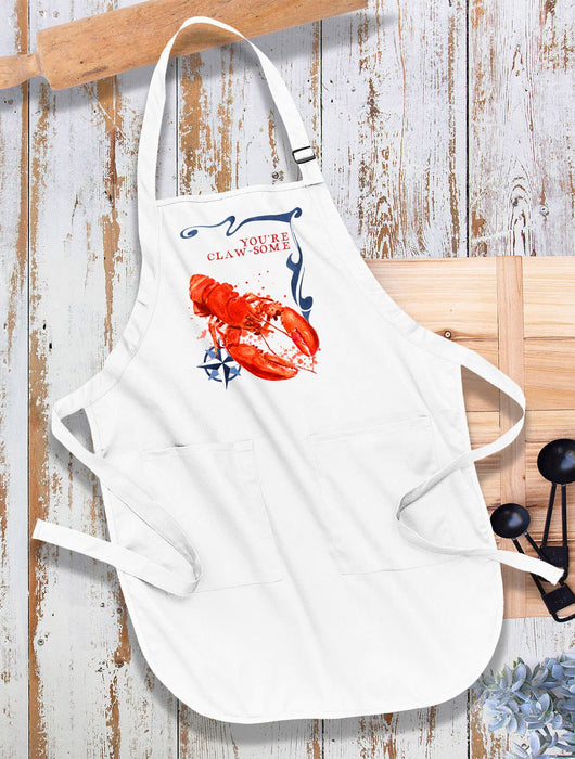 You're Claw-some Lobster Coastal Kitchen Cotton Apron