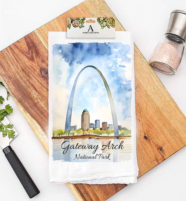 Gateway Arch National Park Missouri Flour Sack Tea Towel