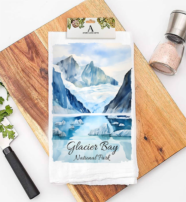 Glacier Bay National Park Alaska Flour Sack Tea Towel