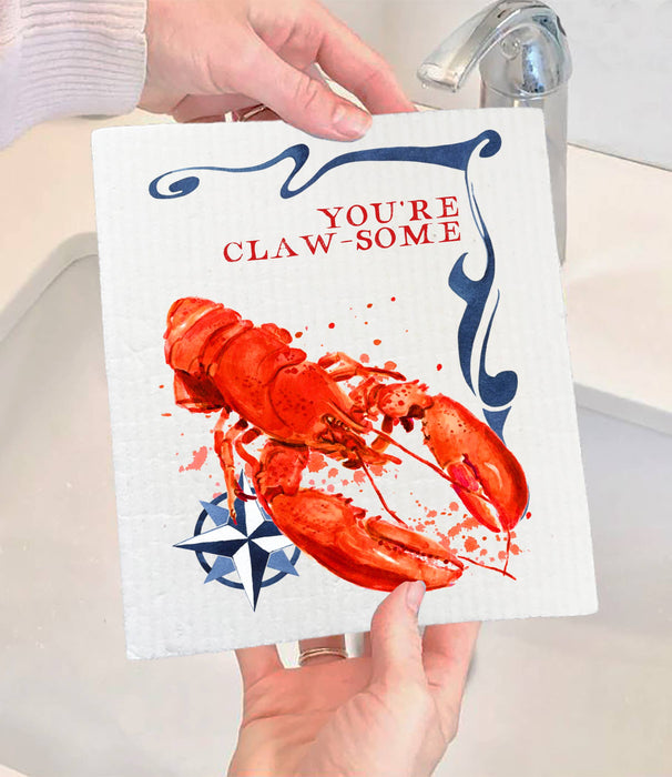 You're Claw-some Lobster Coastal SWEDISH DISH CLOTH