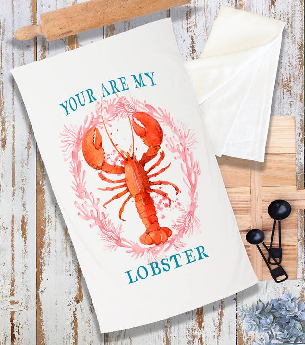 Your Are My Lobster Coastal Terry Cloth Towel