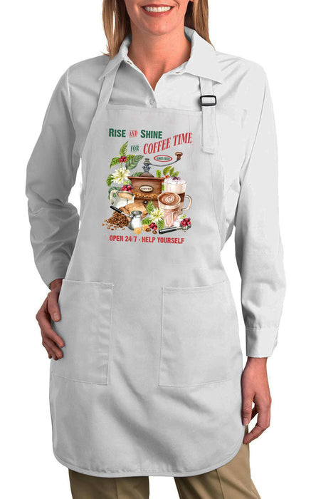 Rise and Shine Coffee Latte Cotton Apron