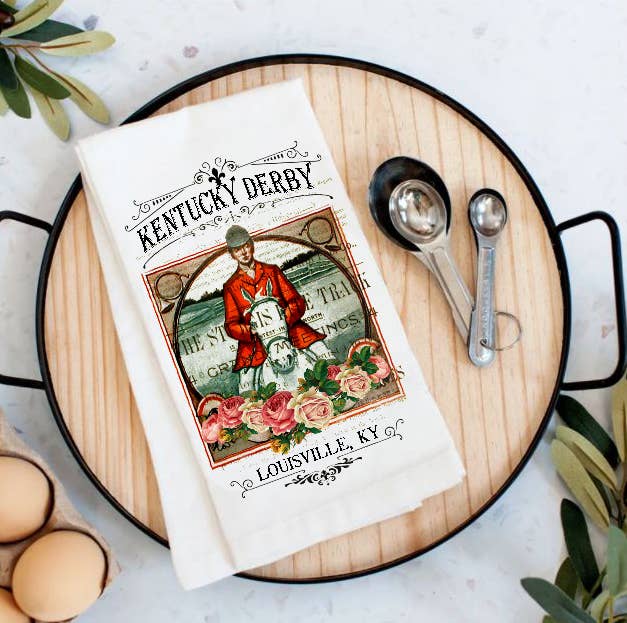 Kentucky Derby Louisville Vintage Cotton Tea Towels