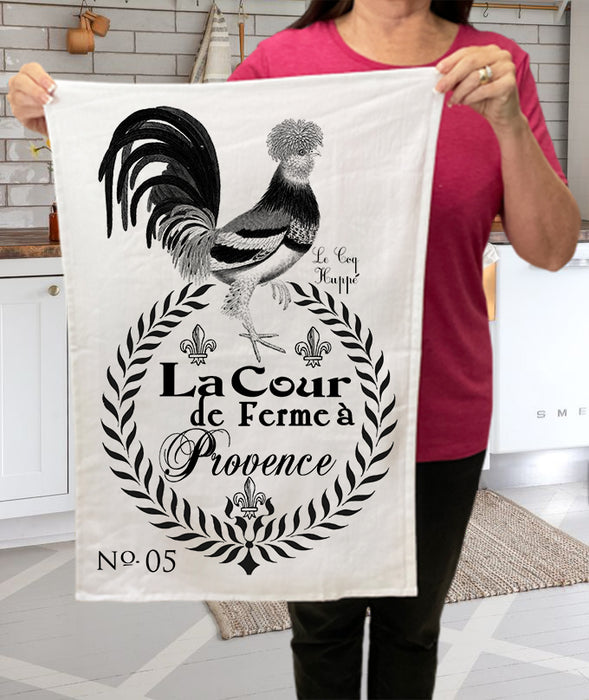 La Cour de Ferme Rooster French Farm Cotton Terry Towels