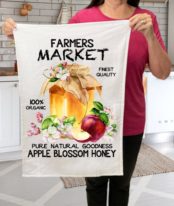 Farmers Market Pure Goodness Honey Kitchen Cotton Terry Towels