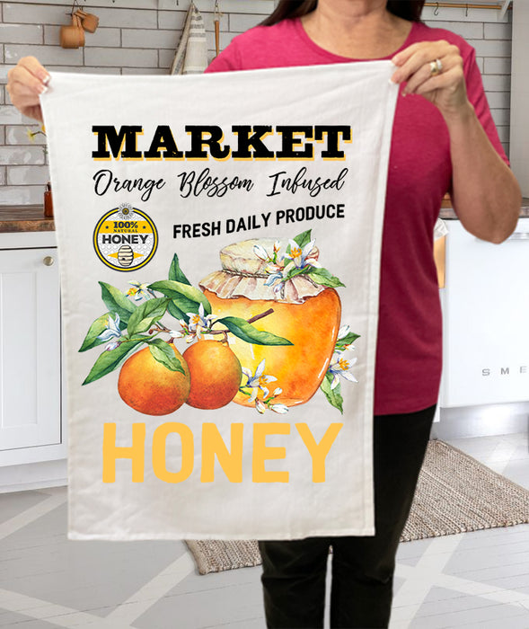 Farmers Orange Blossom Honey Kitchen Cotton Terry Towels