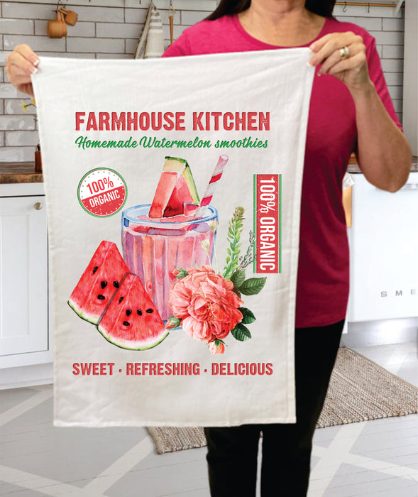 Farmhouse Kitchen Summer Watermelon Terry Towel