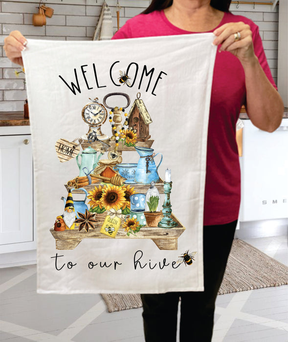 Welcome to the Hive Honey Bees Terry Towel