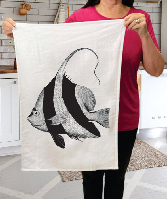 Vintage Ocean Fish Sea Animal Cotton Terry Towels