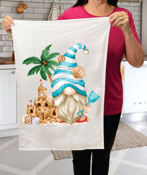 Beach Ocean Sand Gnome Cotton Terry Towels
