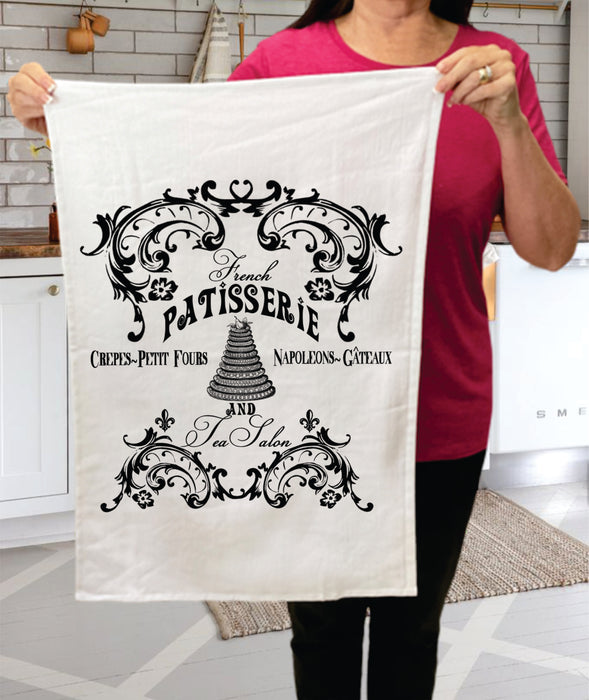 French Patisserie and Tea Salon Cotton Terry Towels