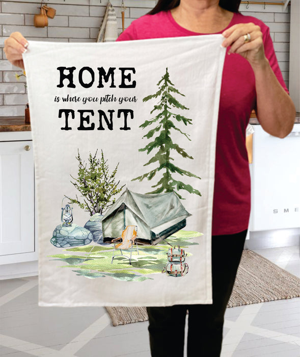Home is where you pitch your Tent Cotton Terry Towels