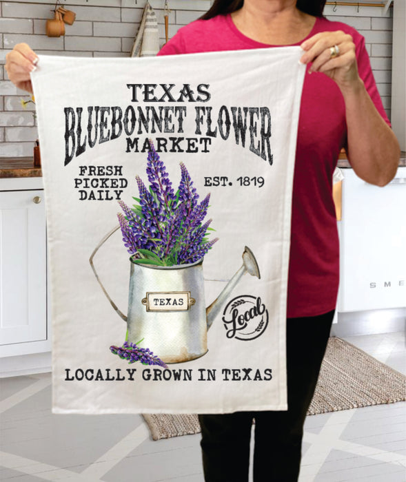 Texas State Flower Bluebonnet Souvenir Terry Towel