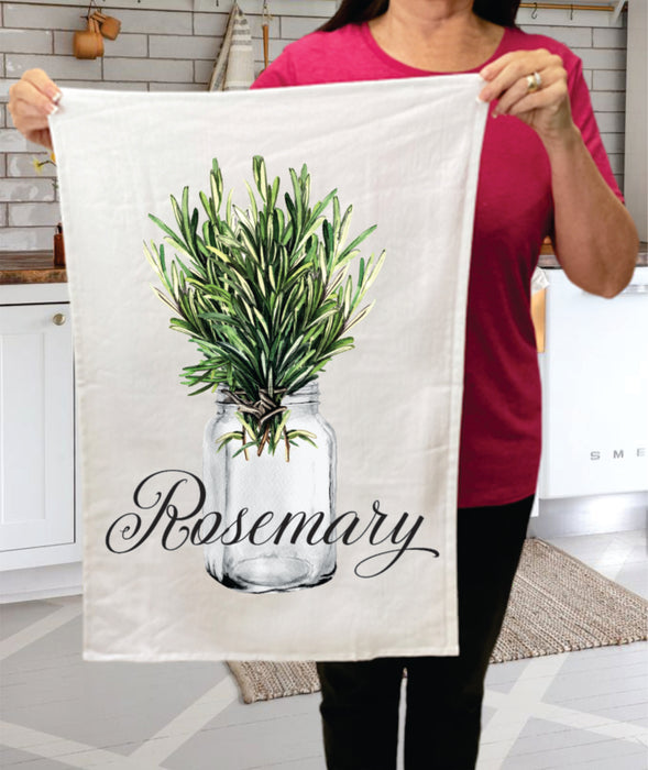 Farm Fresh Herbs Rosemary Kitchen Terry Towel