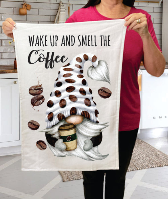 Gnome Wake Up and Smell the Coffee Terry Towel