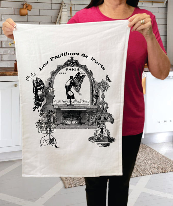 French Les Papillons Cotton Terry Towels