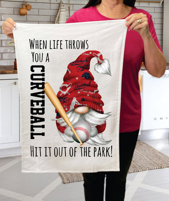 Gnome Baseball Red Team Colors Terry Towel