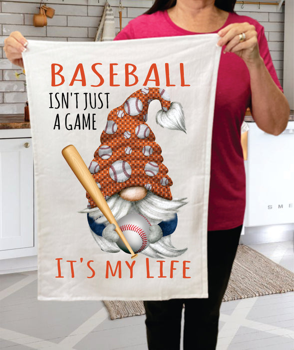 Gnome Baseball Orange Team Colors Terry Towel