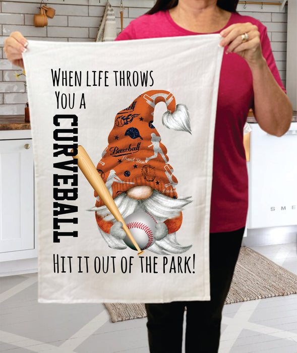 Gnome Baseball Orange & Blue Team Colors Terry Towel