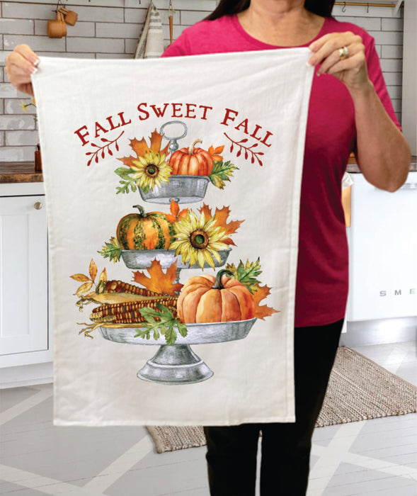Fall Sweet Fall Pumpkins Corn Flowers Cotton Terry Towels
