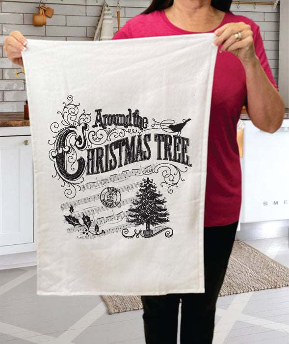 Around the Christmas Tree Music, Cotton Terry Towels