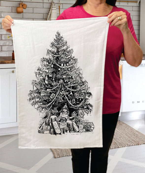 Christmas Tree Antique, Cotton Terry Towels