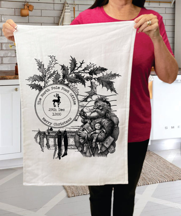 North Pole Post Office Santa Cotton Terry Towels