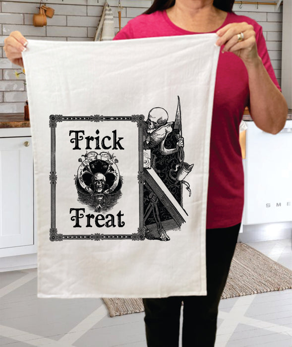 Trick or Treat Halloween Skeleton Cotton Terry Towels