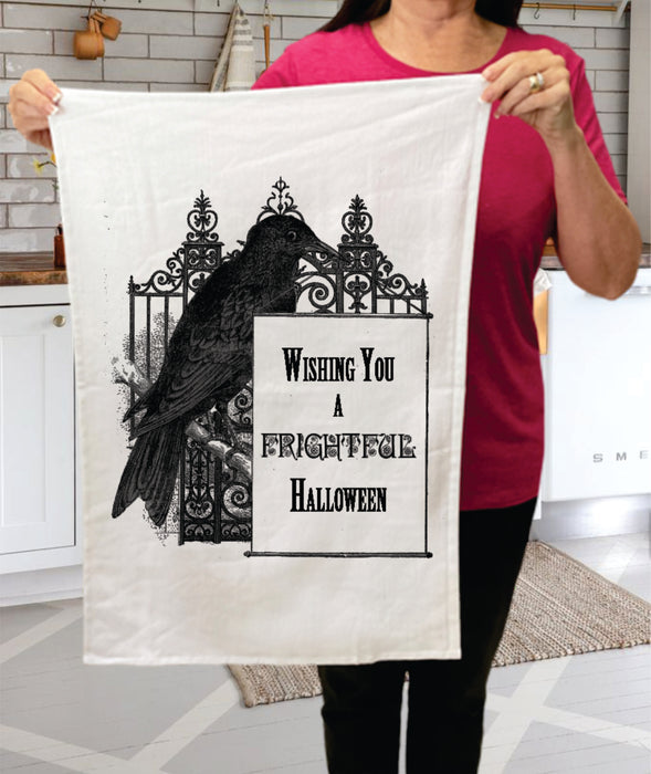 Wishing You a Frightful Halloween Cotton Terry Towels