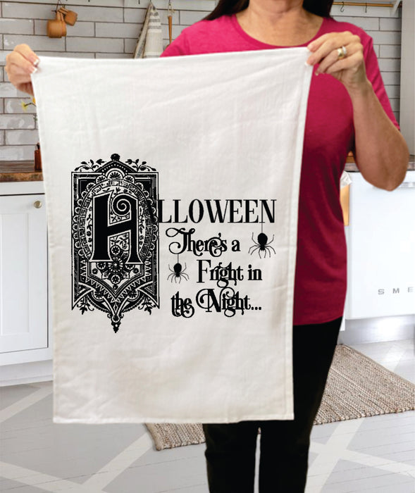 There's a Fright in the Night Spider Fancy Terry Towels