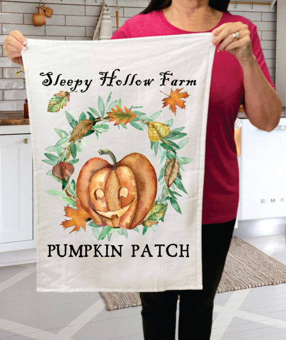 Sleepy Hollow Farm Pumpkins Cotton Terry Towels