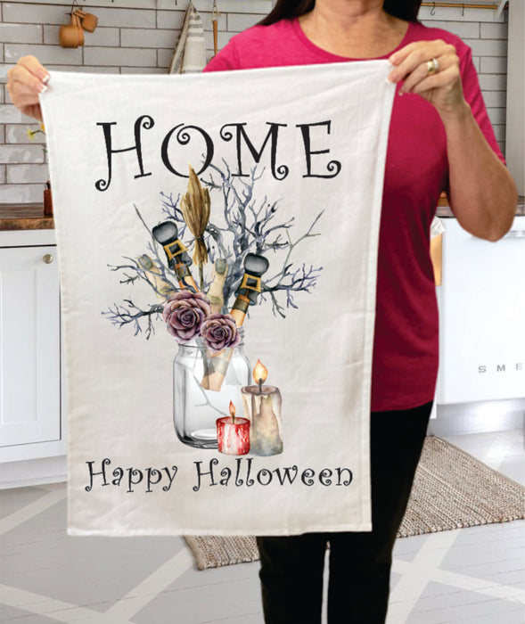 Home Haunted Happy Halloween Cotton Terry Towels