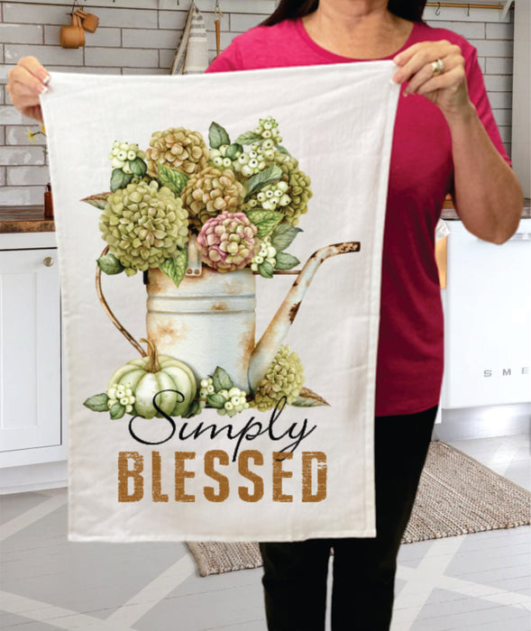 Fall Autumn Simply Blessed Cotton Terry Towels
