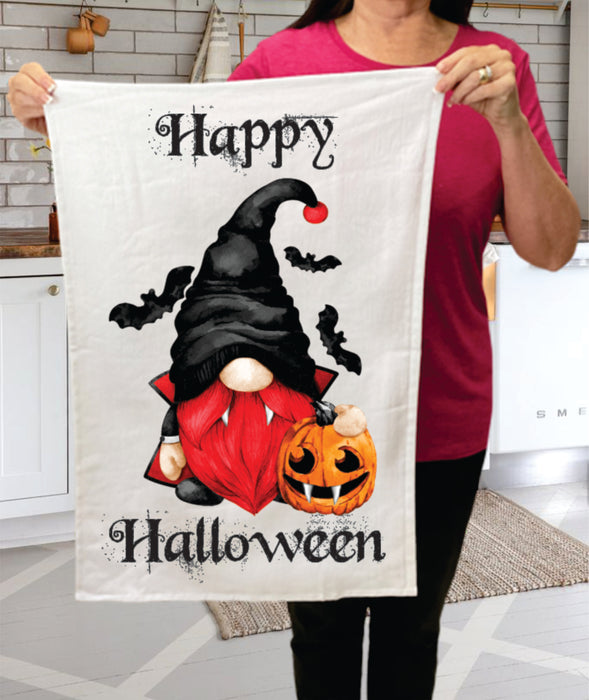 Gnome Dracula Happy Halloween Cotton Terry Towel