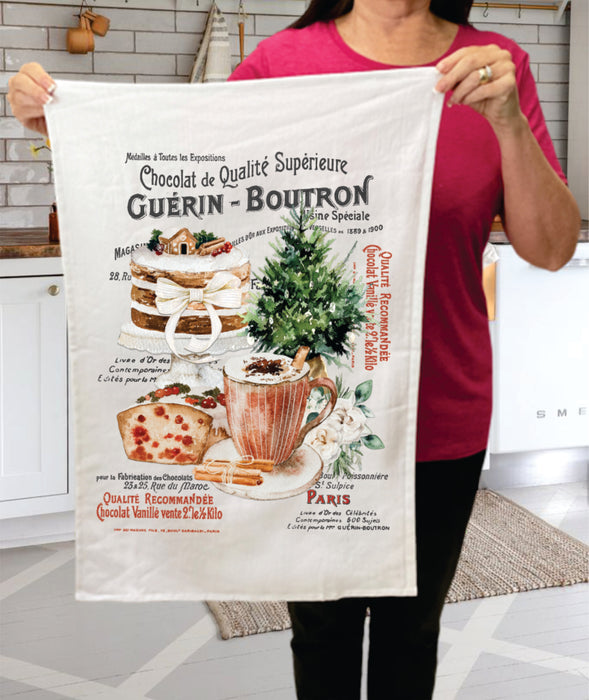 French Christmas Cookies Pastries Cotton Terry Towels