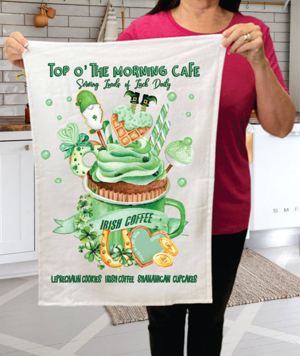 St Patricks Day Irish Coffee Cotton Terry Towel