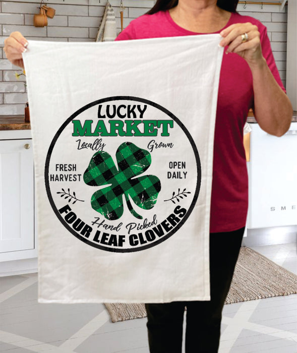 St Patricks Day Lucky Market Cotton  Terry Towel