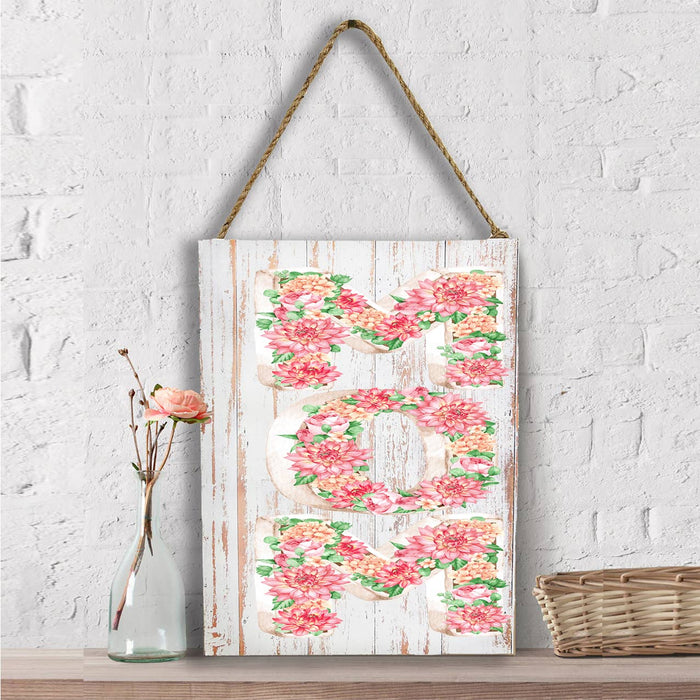 Mothers Day MOM Flowers  Wall Decor