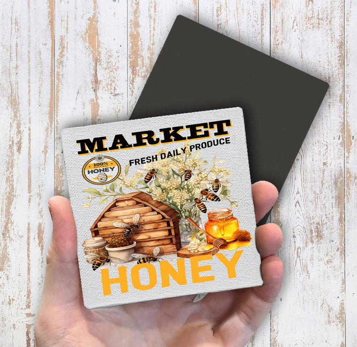 Honey Bees Country Market Magnet Fridge