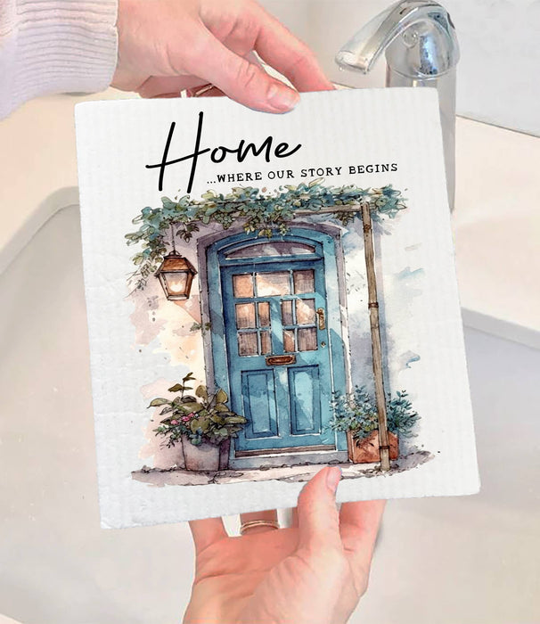 Blue Door Home Our Story Begins SWEDISH DISH CLOTH
