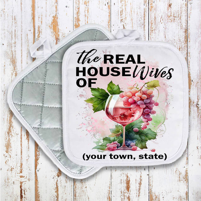 Wine The Real House Wifes of Pot Holder Oven Mitt