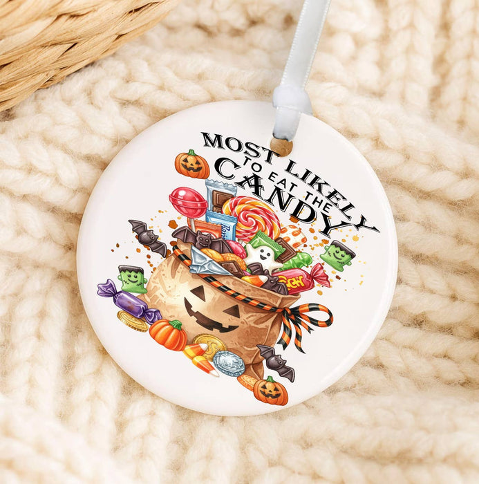 Halloween Most Likely to Eat The Candy Ornament