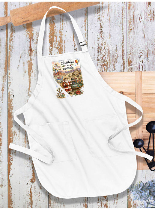 Christmas in Nevada State Map Apron