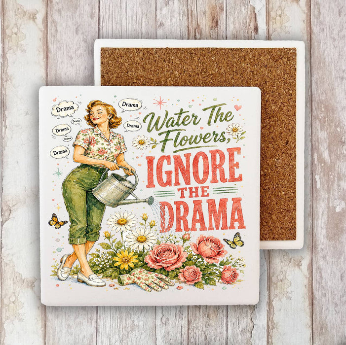 Funny ignore the Drama Stone Coaster