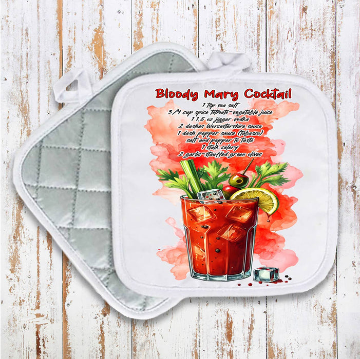 Summer Cocktail Bloody Mary Pot Holder Oven Mitt