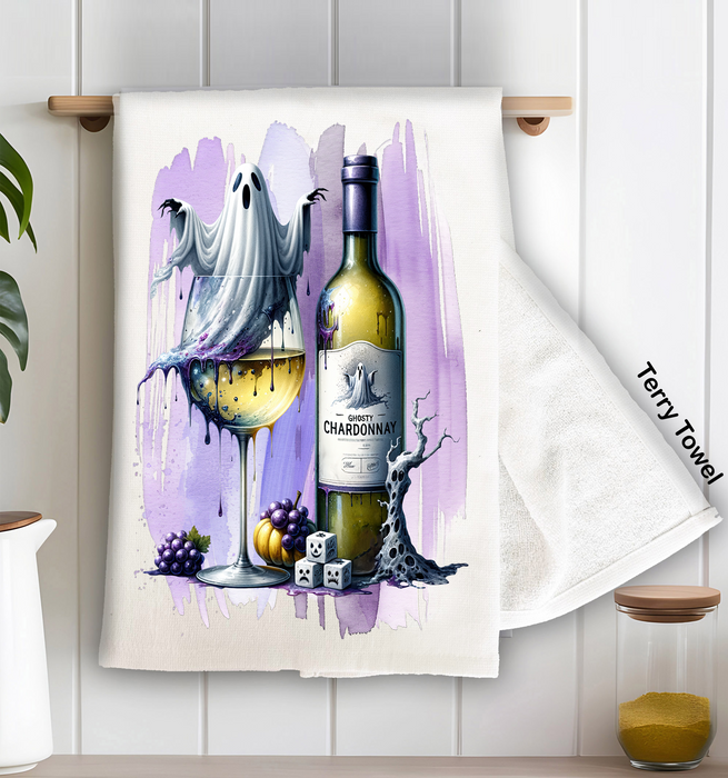 Halloween Gostly Chardonnay Kitchen Terry Towel