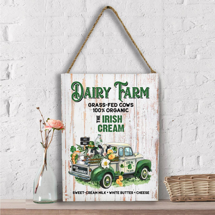 St Patrick's Day irish Crème Dairy Farm Wall Decor