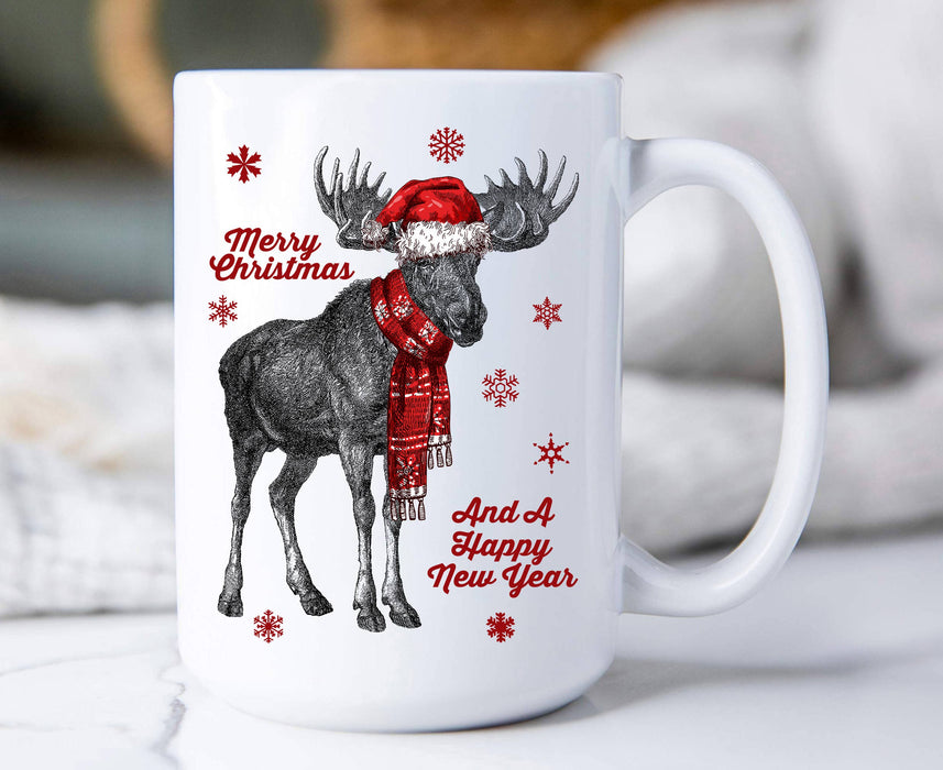 Merry Christmas Happy New Year Coffee Mugs
